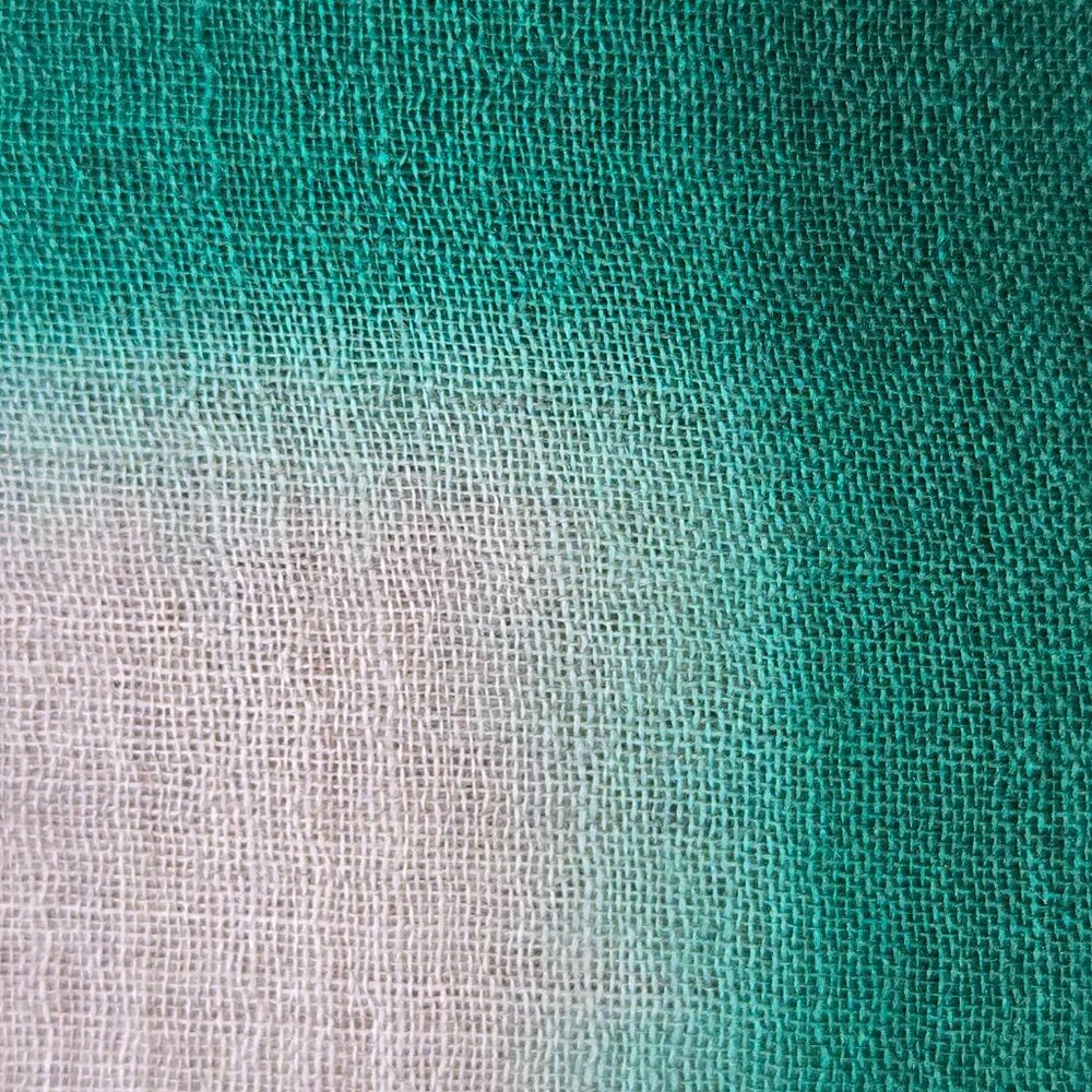 NWOT Lightweight Wool Scarf Ahujasons Green and Natural/Tan - Picture 10 of 12